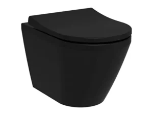 Vitra Integra Square Water Closet WC-54cmMBlck Black Wall Mounted Water Closet