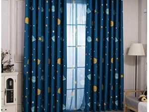 children Cartoon Moon Design Blackout Curtain