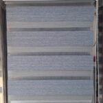 Elegance Grey Day and Night Window Blind with Golden stripes